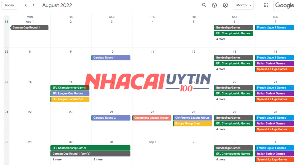 Cần cập nhật lịch thi đấu Giải hạng Nhất Anh thường xuyên